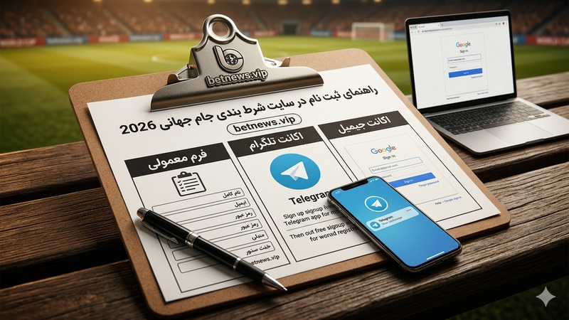راهنمای ثبت نام در سایت شرط بندی جام جهانی 2026