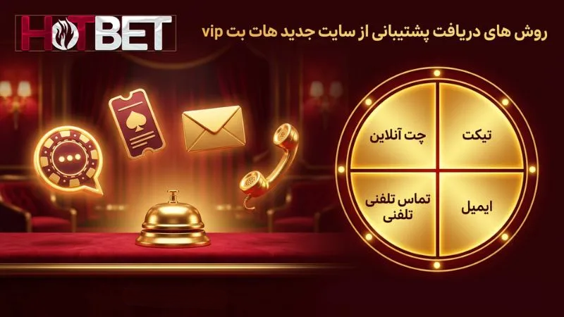 روش های دریافت پشتیبانی از سایت جدید هات بت vip